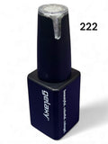 Gelaxy Shellac #222 - Классический серебристый глиттер-гель с крупными блестками