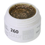 #260 Premium-GLITTER Color Gel 5ml Kupferglitter in grob und fein