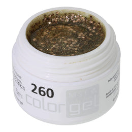 #260 Premium-GLITTER Color Gel 5ml Kupferglitter in grob und fein