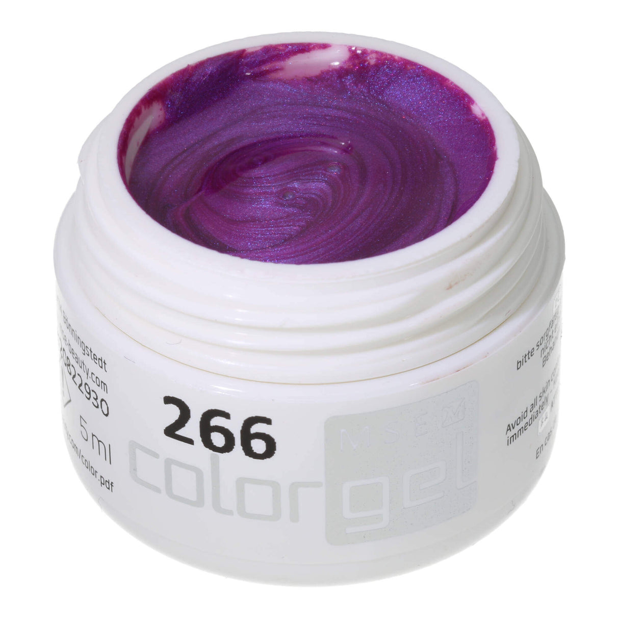 # 266 Premium EFFECT Color Gel 5ml red-violet with a subtle pearlescent sheen