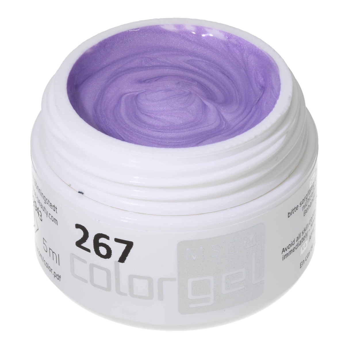 #267 Premium-EFFEKT Color Gel 5ml Blasses Rosaviolett  mit silbernem Perlglanz