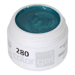 #280 Premium-EFFEKT Color Gel 5ml Mittleres Blaugrün mit dezentem Perlglanz