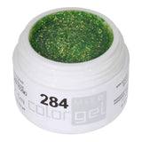 #284 Premium-GLITTER Color Gel 5ml Grün mit grün-goldenem Glitter