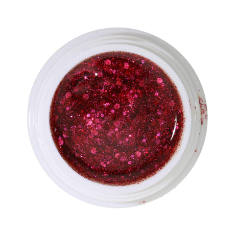 # 286 Premium-GLITTER Color Gel 5ml Gel transparent avec des paillettes en rouge et rose