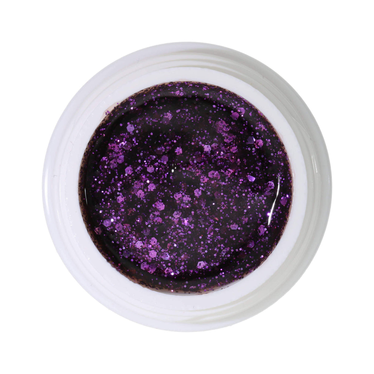 #296 Premium-GLITTER Color Gel 5ml Klassisches violettes Glittergel dominiert von groben Glitterpartikeln