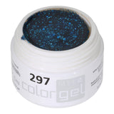 # 297 Premium-GLITTER Color Gel 5ml Classic blue glitter gel dominated by coarse glitter particles