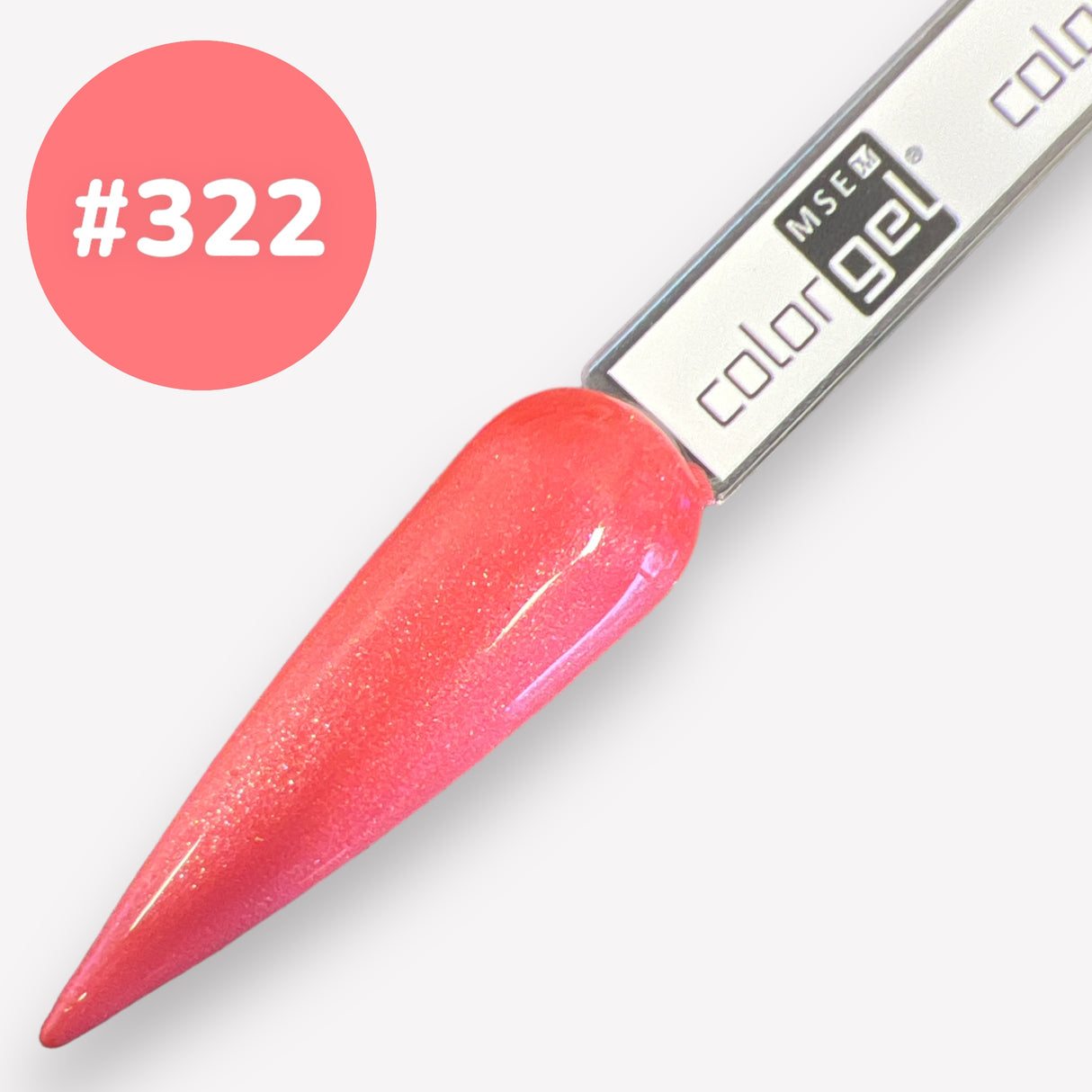 # 322 Premium EFFECT Color Gel 5ml Màu đỏ nhạt với các hạt bạc mịn