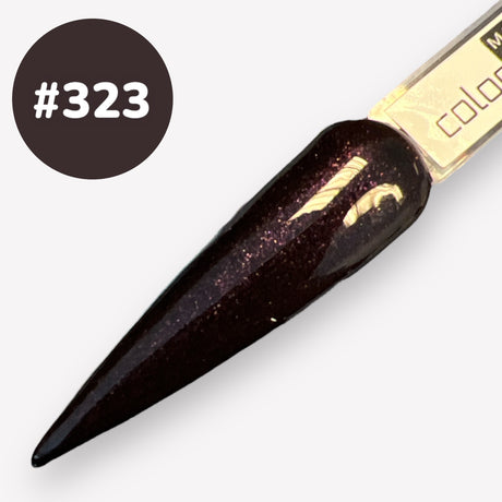 # 323 Premium EFFECT Color Gel 5ml màu đen với các hạt ánh sáng lấp lánh màu hồng