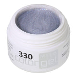 #330 Premium-EFFEKT Color Gel 5ml Blasses Grau mit Multicolor-Perlglanz