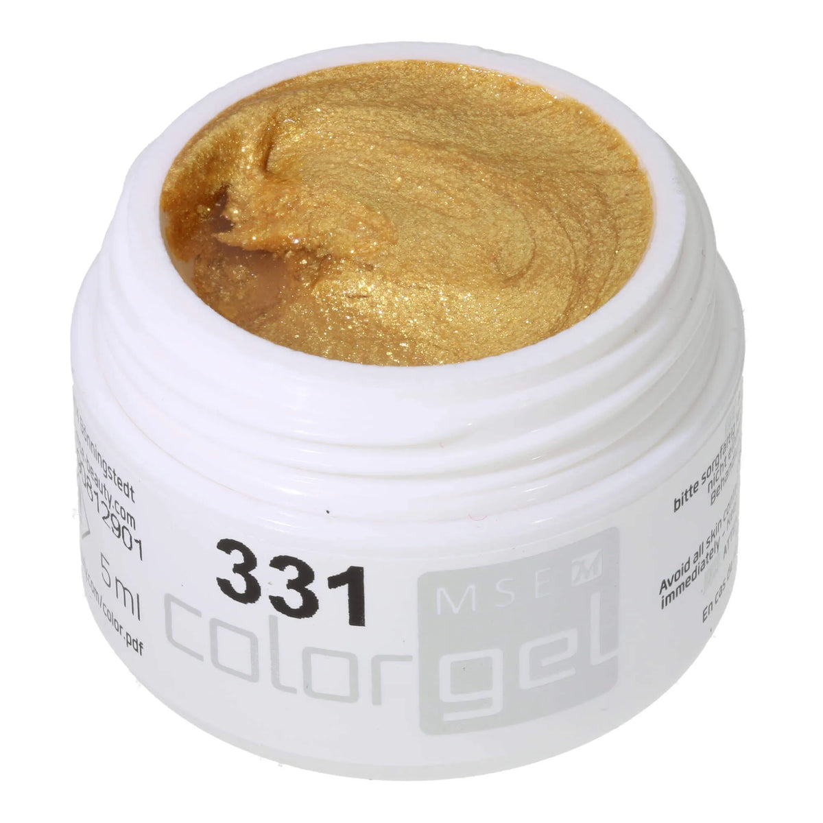 #331 Premium-EFFEKT Color Gel 5ml Gelbgold mit goldfarbenen Partikeln ...