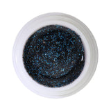 # 353 Premium-GLITTER Gel màu 5ml Hỗn hợp màu đen và xanh lam hoàng gia lấp lánh với các điểm nhấn màu bạc