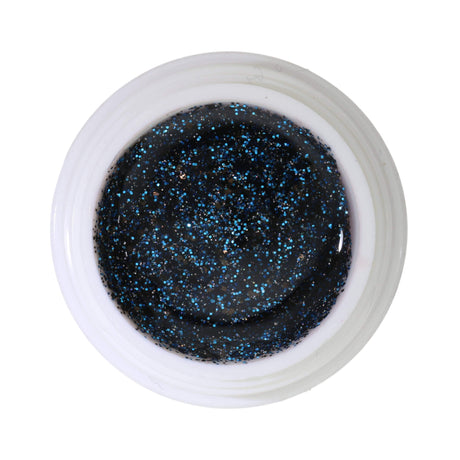 #353 Premium-GLITTER Color Gel 5ml Mélange de paillettes noires et bleu royal avec des accents argentés