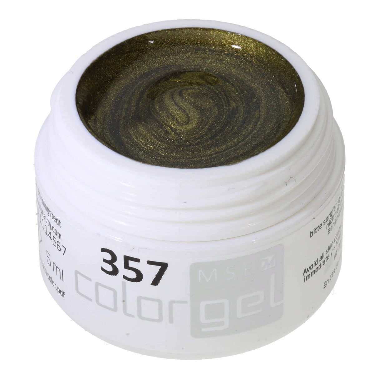 # 357 Premium-EFFEKT Color Gel 5ml olive green with golden pearlescent luster