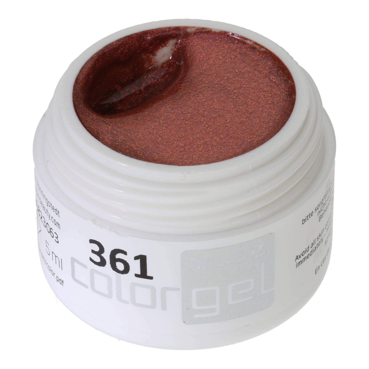 # 361 Premium EFFEKT Color Gel 5ml Shimmering copper pink