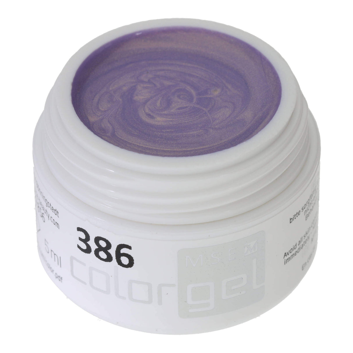 # 386 Premium EFFECT Color Gel 5ml Ton lilas délicat avec un léger reflet doré