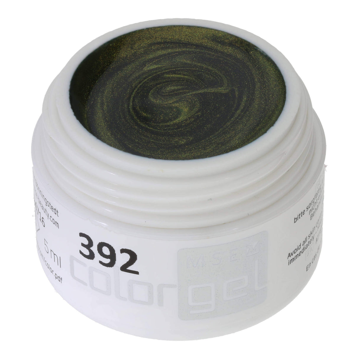 #392 Premium-EFFEKT Color Gel 5ml Olivgrün mit goldenen Akzenten