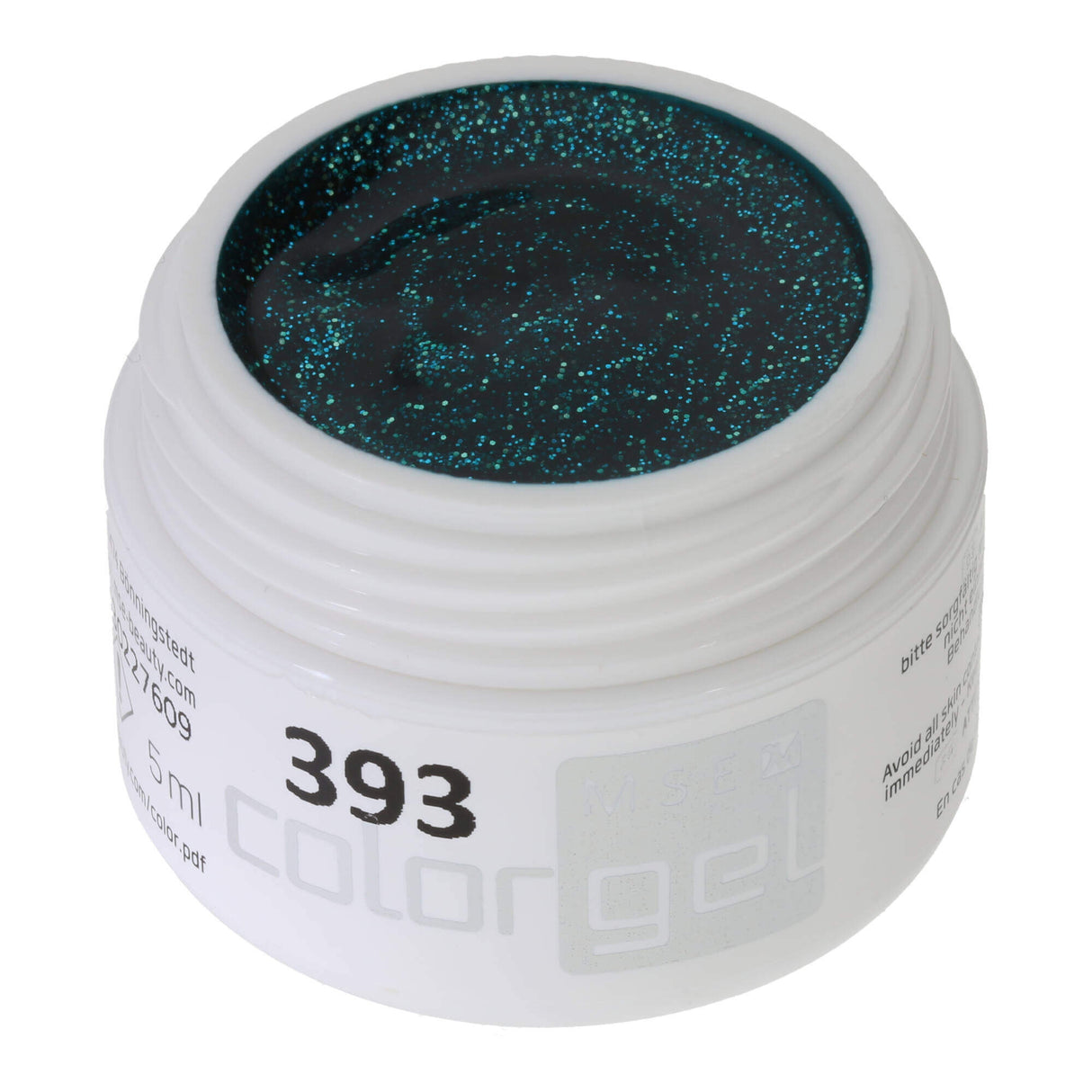 # 393 Premium-GLITTER Color Gel 5ml Fir green gel with green glitter