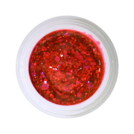 # 407 Premium-GLITTER Color Gel 5ml Gel made of orange and pink glitter particles in different shapes