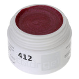 #412 Premium-EFFEKT Color Gel 5ml Dunkles Pink mit feinem Glitzerpartikeln