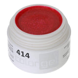 # 414 Premium-GLITTER Gel màu 5ml lấp lánh cầu vồng với màu hồng nhạt