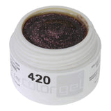 # 420 Premium-GLITTER Color Gel 5ml Gel de couleur rose avec des paillettes rose foncé