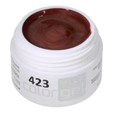 #423 Premium-EFFEKT Color Gel 5ml Rot mit kupferfarbenem Schimmer