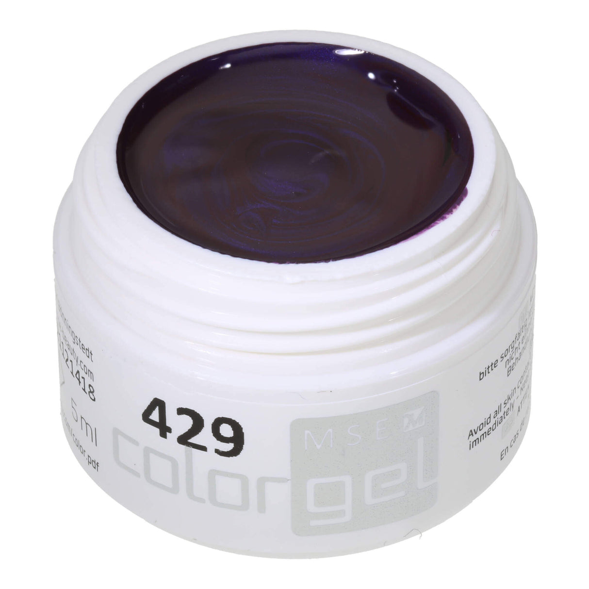 # 429 Premium-EFFEKT Color Gel 5ml Slightly shimmering dark purple tone