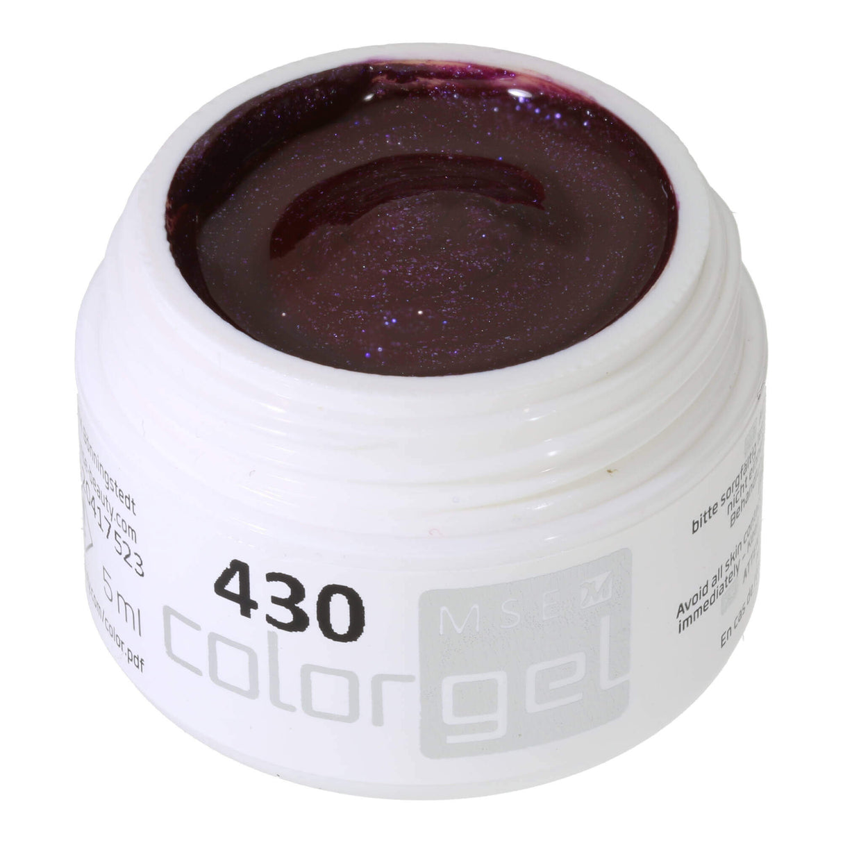 #430 Premium-EFFEKT Color Gel 5ml Dunkles Violett mit feinen Glitzerpartikeln