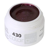 # 430 Premium EFFECT Color Gel 5ml Dark purple with fine glitter particles