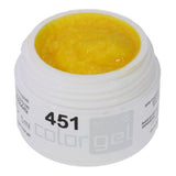 # 451 Premium-GLITTER Color Gel 5ml Jaune lumineux aux paillettes irisées