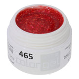 # 465 Premium-GLITTER Color Gel 5ml Gel pailleté irisé rouge-or