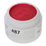 # 487 Premium EFFECT Color Gel 5ml neon pink with large shimmer particles