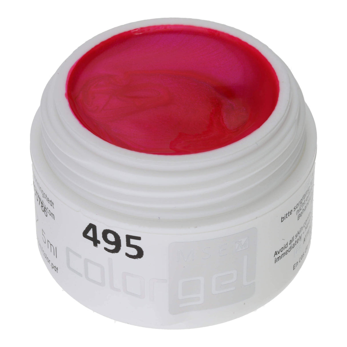 # 495 Premium EFFEKT Color Gel 5ml neon pink with a subtle shimmer