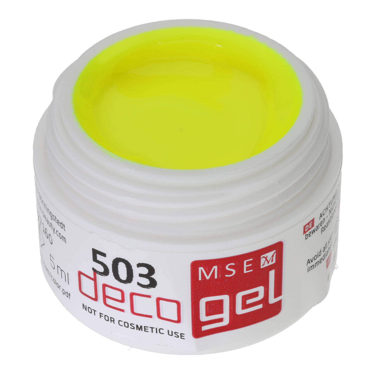 #503 Premium-DEKO Color Gel 5ml Neon Gelb NOT FOR COSMETIC USE