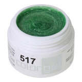 #517 Premium-GLITTER Color Gel 5ml vert avec paillettes