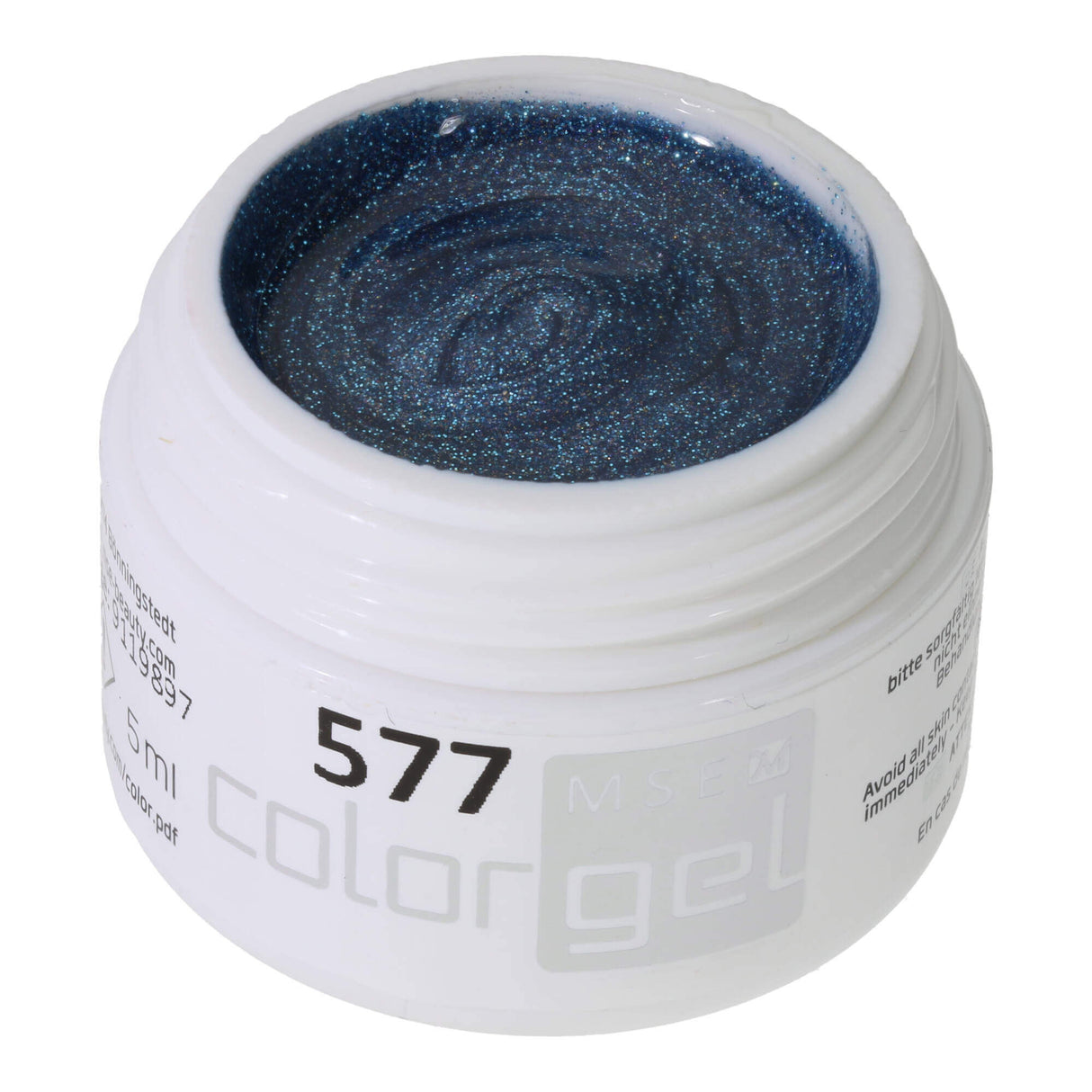 #577 Premium-GLITTER Color Gel 5ml Grau