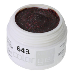 #643 Premium-GLITTER Color Gel 5ml Rotes Glittergel