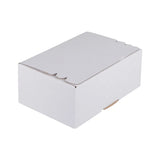 20x Automatikbodenkarton 210 × 140 × 80 mm – Weiß, mit 2 Selbstklebestreifen & Aufreißfaden