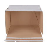 20x Automatikbodenkarton 210 × 140 × 80 mm – Weiß, mit 2 Selbstklebestreifen & Aufreißfaden