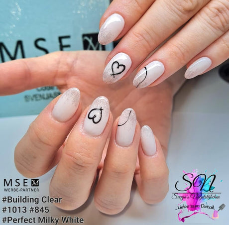 MSE Perfect FINISH High Gloss Gel milky white 15ml Non Sticky