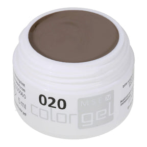 #020 Premium-PURE Color Gel 5ml Hellbraun mit leichtem Olivanteil - MSE - The Beauty Company