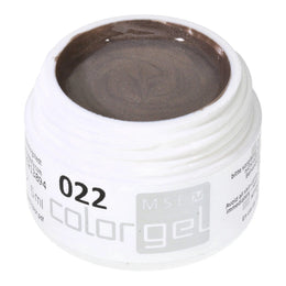 #022 Premium-EFFEKT Color Gel 5ml Elegantes Graubraun mit gold/grünem Perlglanz