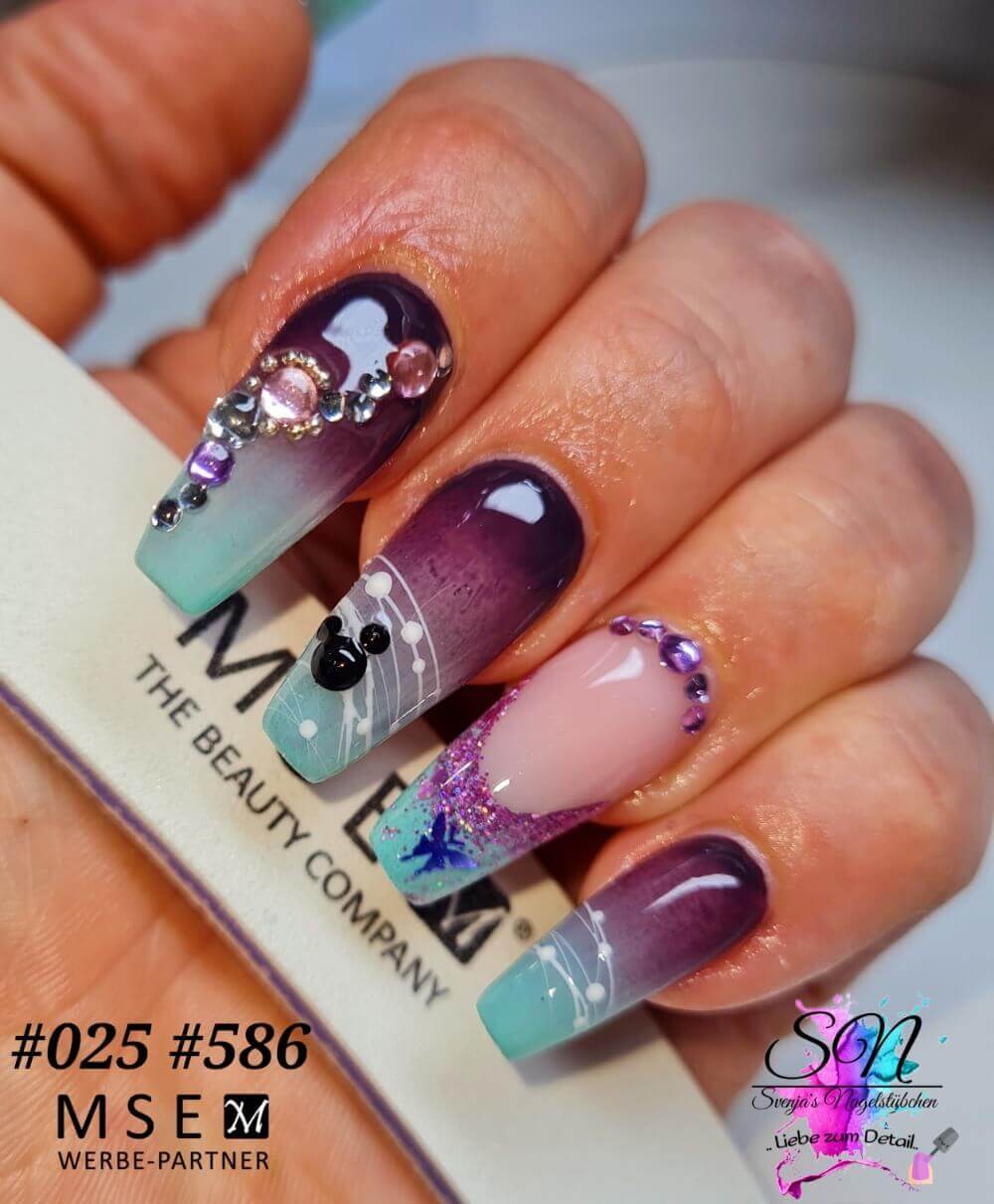 #025 Premium-PURE Color Gel 5ml Leicht grünlich dunkler Fliederton - MSE - The Beauty Company