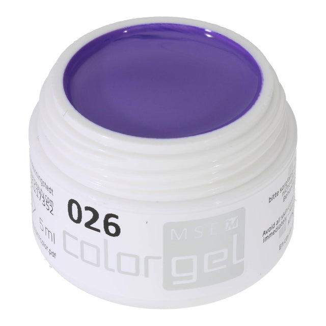 #026 Premium-PURE Color Gel 5ml Kräftig bläulicher Fliederton - MSE - The Beauty Company