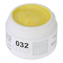 #032 Premium-EFFEKT Color Gel 5ml Gelb mit silbernem Perleffekt