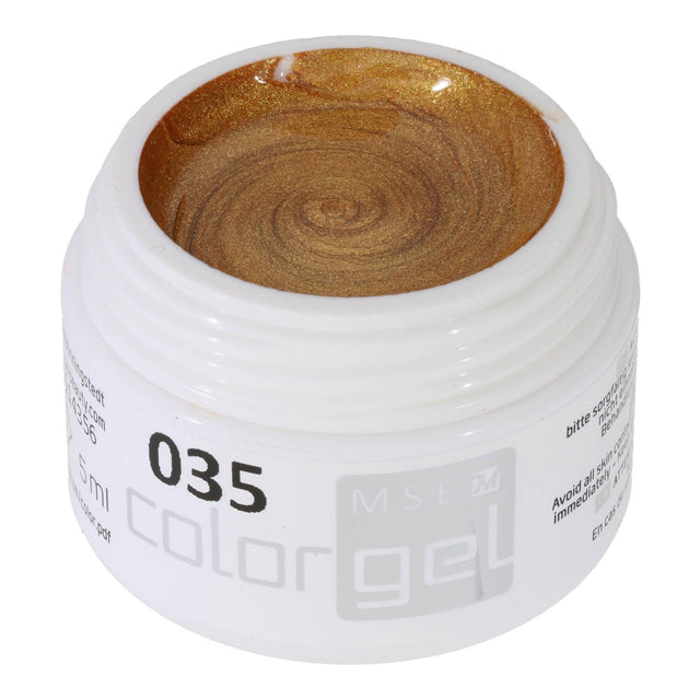 #035 Premium-EFFEKT Color Gel 5ml Rotgold Metallic - MSE - The Beauty Company