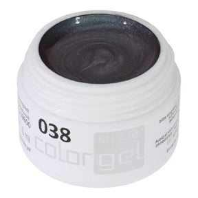 #038 Premium-EFFEKT Color Gel 5ml Dunkelgrau rosa-grün changierend - MSE - The Beauty Company