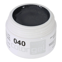 #040 Premium-GLITTER Color Gel 5ml Schwarzgrau mit Glitter