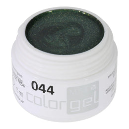 #044 Premium-EFFEKT Color Gel 5ml Helles Tannengrün dominiert von kräftigen Goldpartikeln