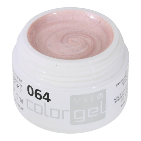 #064 Premium-EFFEKT Color Gel 5ml Weiss/Rosa mit ausgeprägtem Perlglanz (Eiskristalle) - MSE - The Beauty Company